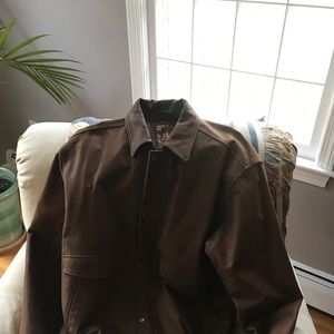 Territory Ahead Leather Bomber Jacket